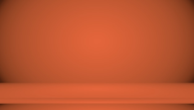 Diseño de diseño de fondo naranja liso abstracto, estudio, habitación, plantilla web, informe comercial con color degradado de círculo suave