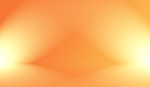 Foto gratuita diseño de diseño de fondo naranja liso abstracto, estudio, habitación, plantilla web, informe comercial con color degradado de círculo suave