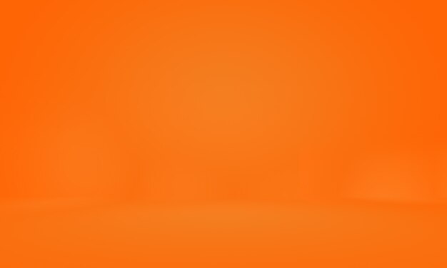 Diseño de diseño de fondo naranja liso abstracto, estudio, sala, plantilla web, informe comercial con color degradado de círculo suave.