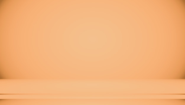 Diseño de diseño de fondo naranja liso abstracto, estudio, sala, plantilla web, informe comercial con color degradado de círculo suave.