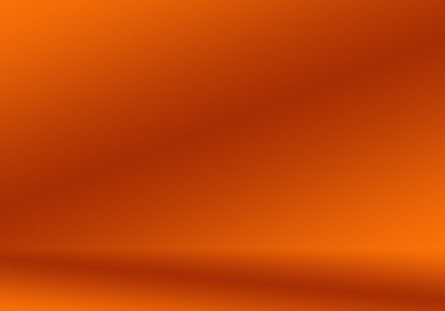 Diseño de diseño de fondo naranja liso abstracto, estudio, sala, plantilla web, informe comercial con color degradado de círculo suave.