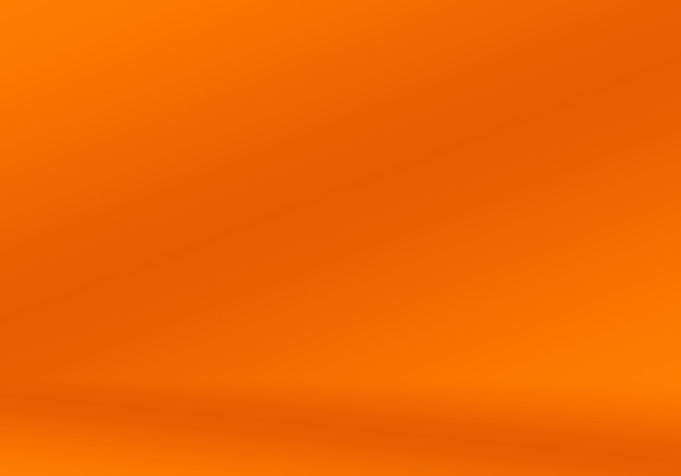 Diseño de diseño de fondo naranja liso abstracto, estudio, sala, plantilla web, informe comercial con color degradado de círculo suave.