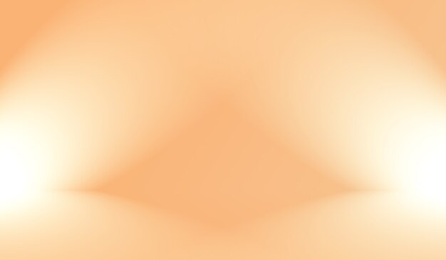 Diseño de diseño de fondo naranja liso abstracto, estudio, sala, plantilla web, informe comercial con color degradado de círculo suave.