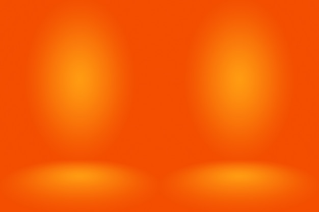 Diseño de diseño de fondo naranja liso abstracto, estudio, sala, plantilla web, informe comercial con color degradado de círculo suave.