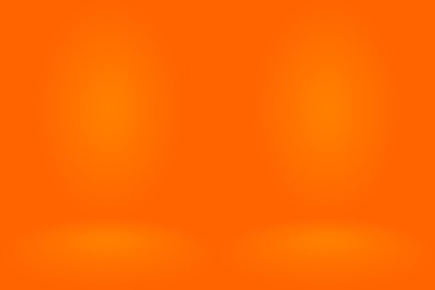 Diseño de diseño de fondo naranja liso abstracto, estudio, sala, plantilla web, informe comercial con color degradado de círculo suave.