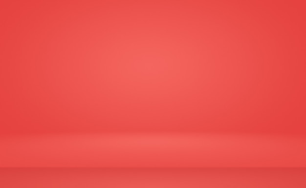 Diseño de diseño de San Valentín de fondo rojo suave de lujo abstracto, estudio, habitación, plantilla web, informe comercial con color degradado de círculo suave.