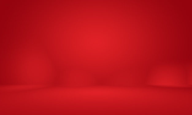 Foto gratuita diseño de diseño de san valentín de navidad de fondo rojo suave de lujo abstracto, estudio, habitación, plantilla web, informe comercial con color degradado de círculo suave.