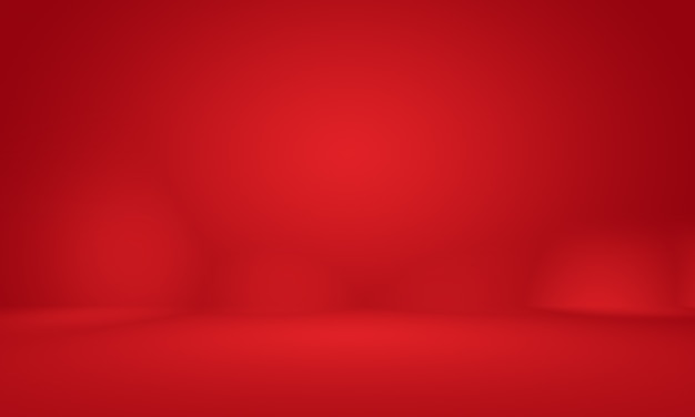 Diseño de diseño de San Valentín de Navidad de fondo rojo suave de lujo abstracto, estudio, habitación, plantilla web, informe comercial con color degradado de círculo suave.