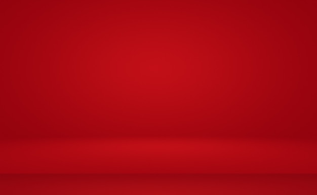 Diseño de diseño de San Valentín de Navidad de fondo rojo suave de lujo abstracto, estudio, habitación, plantilla web, informe comercial con color degradado de círculo suave.