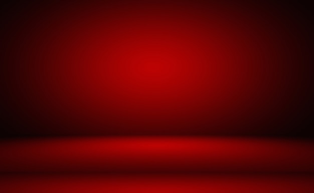 Diseño de diseño de San Valentín de Navidad de fondo rojo suave de lujo abstracto, estudio, habitación, plantilla web, informe comercial con color degradado de círculo suave.