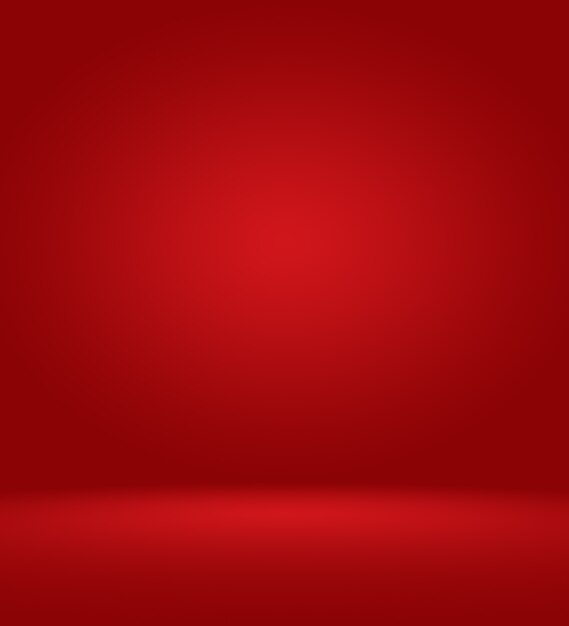 Diseño de diseño de San Valentín de Navidad de fondo rojo suave de lujo abstracto, estudio, habitación, plantilla web, informe comercial con color degradado de círculo suave.