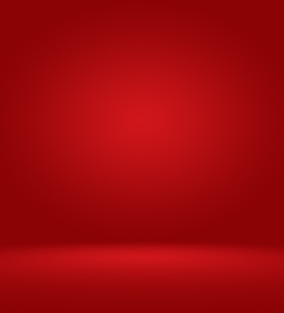 Diseño de diseño de San Valentín de Navidad de fondo rojo suave de lujo abstracto, estudio, habitación, plantilla web, informe comercial con color degradado de círculo suave.