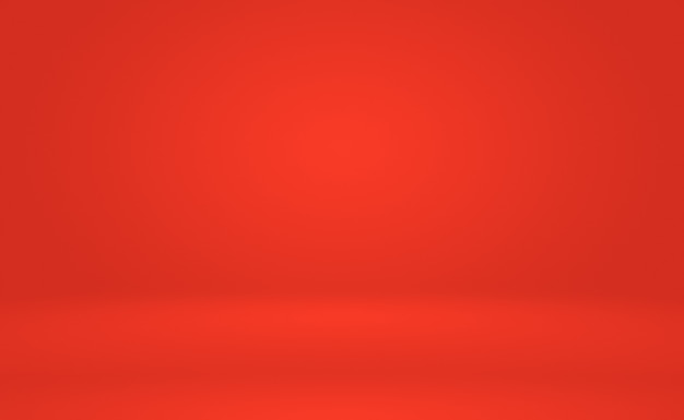 Diseño de diseño de San Valentín de Navidad de fondo rojo suave de lujo abstracto, estudio, habitación, plantilla web, informe comercial con color degradado de círculo suave.