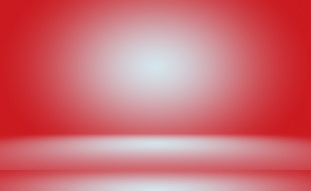 Diseño de diseño de San Valentín de Navidad de fondo rojo suave de lujo abstracto, estudio, habitación, plantilla web, informe comercial con color degradado de círculo suave.