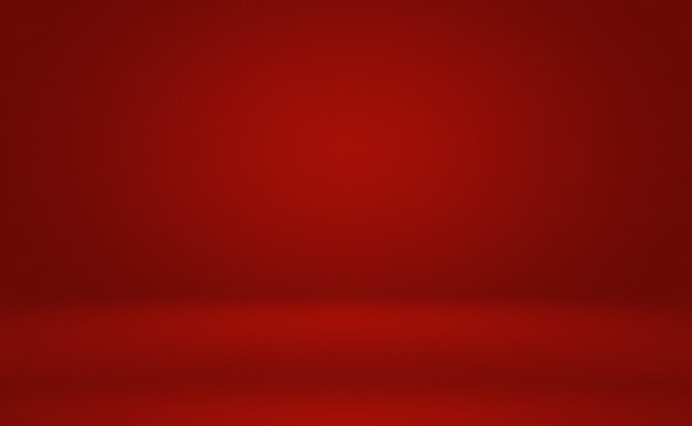 Diseño de diseño de San Valentín de Navidad de fondo rojo suave de lujo abstracto, estudio, habitación, plantilla web, informe comercial con color degradado de círculo suave.