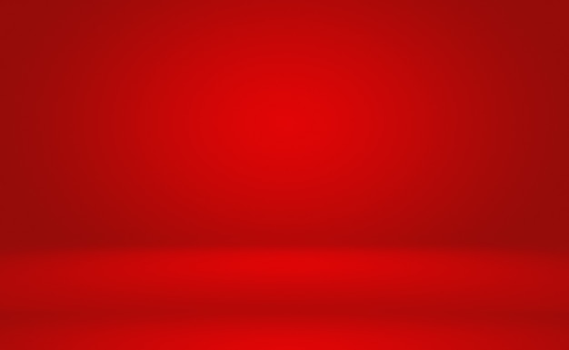 Diseño de diseño de San Valentín de Navidad de fondo rojo suave de lujo abstracto, estudio, habitación, plantilla web, informe comercial con color degradado de círculo suave.