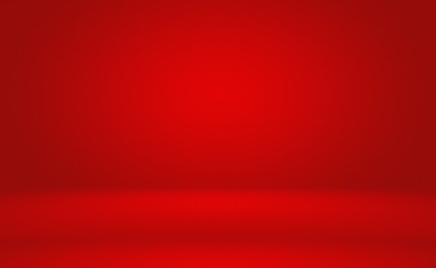 Diseño de diseño de San Valentín de Navidad de fondo rojo suave de lujo abstracto, estudio, habitación, plantilla web, informe comercial con color degradado de círculo suave.