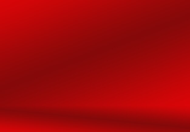 Diseño de diseño de San Valentín de Navidad de fondo rojo suave de lujo abstracto, estudio, habitación, plantilla web, informe comercial con color degradado de círculo suave.