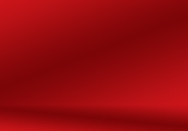 Diseño de diseño de San Valentín de Navidad de fondo rojo suave de lujo abstracto, estudio, habitación, plantilla web, informe comercial con color degradado de círculo suave.