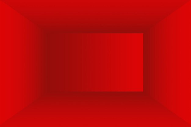 Diseño de diseño de San Valentín de Navidad de fondo rojo suave de lujo abstracto, estudio, habitación, plantilla web, informe comercial con color degradado de círculo suave.