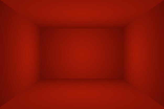 Diseño de diseño de San Valentín de Navidad de fondo rojo suave de lujo abstracto, estudio, habitación, plantilla web, informe comercial con color degradado de círculo suave.