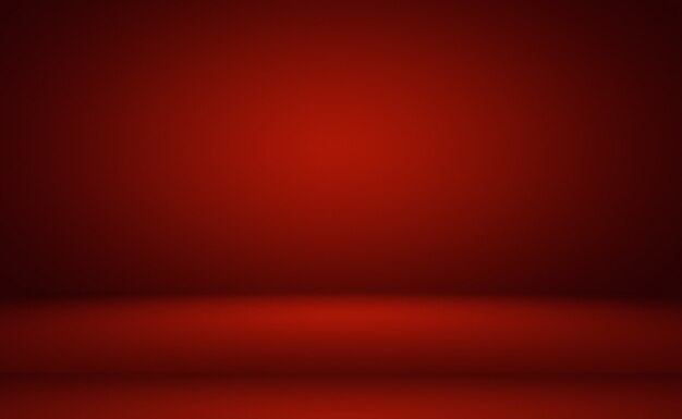 Diseño de diseño de San Valentín de Navidad de fondo rojo suave de lujo abstracto, estudio, habitación, plantilla web, informe comercial con color degradado de círculo suave.
