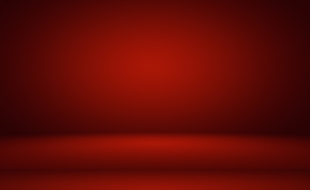 Diseño de diseño de San Valentín de Navidad de fondo rojo suave de lujo abstracto, estudio, habitación, plantilla web, informe comercial con color degradado de círculo suave.