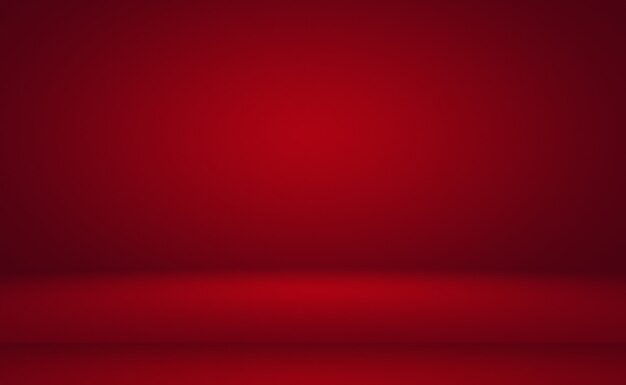 Diseño de diseño de San Valentín de Navidad de fondo rojo suave de lujo abstracto, estudio, habitación, plantilla web, informe comercial con color degradado de círculo suave.