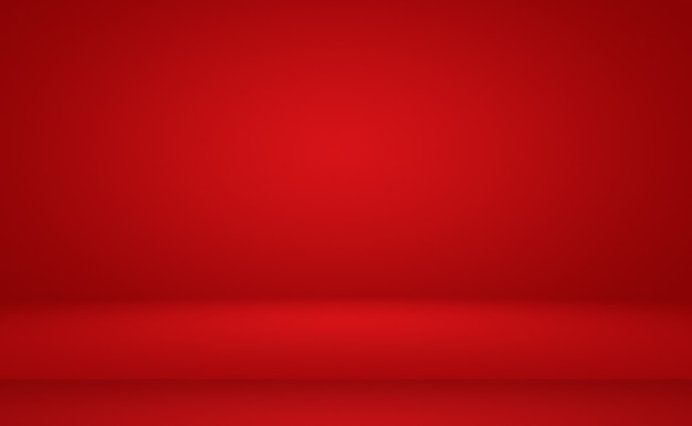 Diseño de diseño de San Valentín de Navidad de fondo rojo suave de lujo abstracto, estudio, habitación, plantilla web, informe comercial con color degradado de círculo suave.