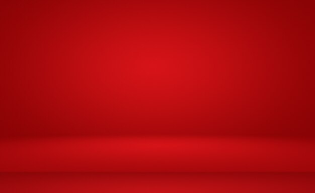 Diseño de diseño de San Valentín de Navidad de fondo rojo suave de lujo abstracto, estudio, habitación, plantilla web, informe comercial con color degradado de círculo suave.