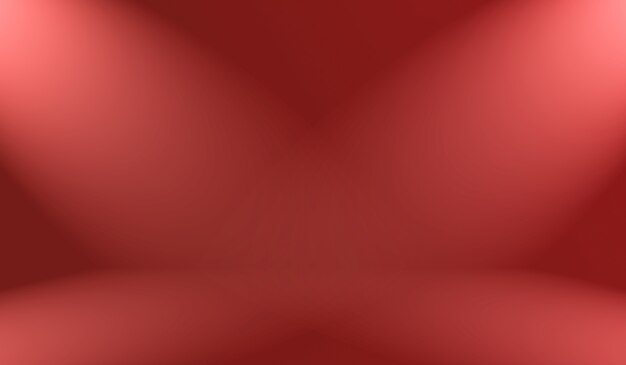 Diseño de diseño de San Valentín de Navidad de fondo rojo suave de lujo abstracto, estudio, habitación, plantilla web, informe comercial con color degradado de círculo suave.