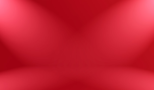 Diseño de diseño de San Valentín de Navidad de fondo rojo suave de lujo abstracto, estudio, habitación, plantilla web, informe comercial con color degradado de círculo suave.