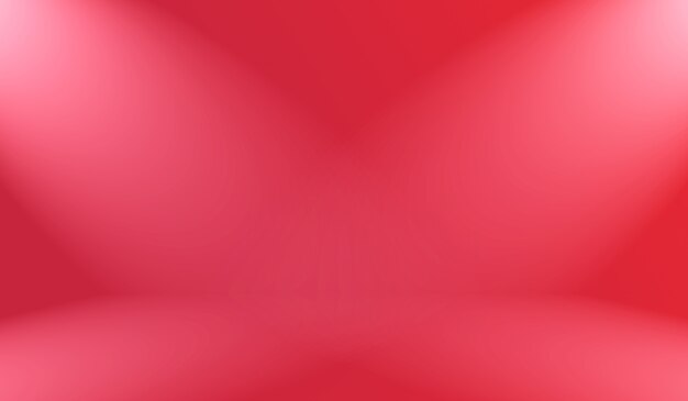 Diseño de diseño de San Valentín de Navidad de fondo rojo suave de lujo abstracto, estudio, habitación, plantilla web, informe comercial con color degradado de círculo suave.