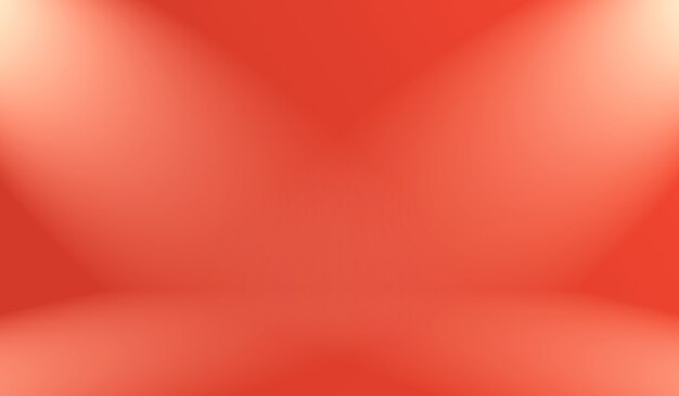 Diseño de diseño de San Valentín de Navidad de fondo rojo suave de lujo abstracto, estudio, habitación, plantilla web, informe comercial con color degradado de círculo suave.