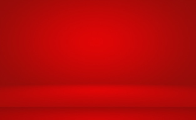 Diseño de diseño de San Valentín de Navidad de fondo rojo suave de lujo abstracto, estudio, habitación, plantilla web, informe comercial con color degradado de círculo suave.