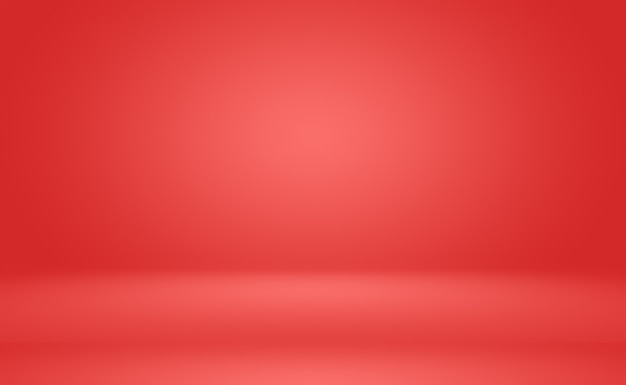 Foto gratuita diseño de diseño de san valentín de navidad de fondo rojo suave de lujo abstracto, plantilla web, informe comercial con color degradado de círculo suave.