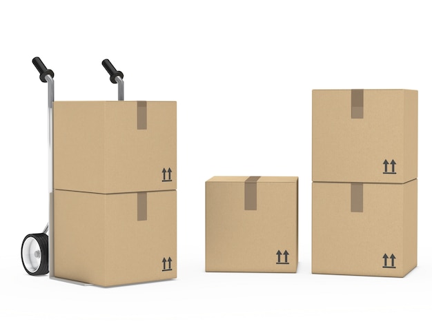 Diseño de fondo de entrega de paquetes