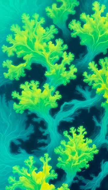 Diseño de fondo de pintura verde abstracto