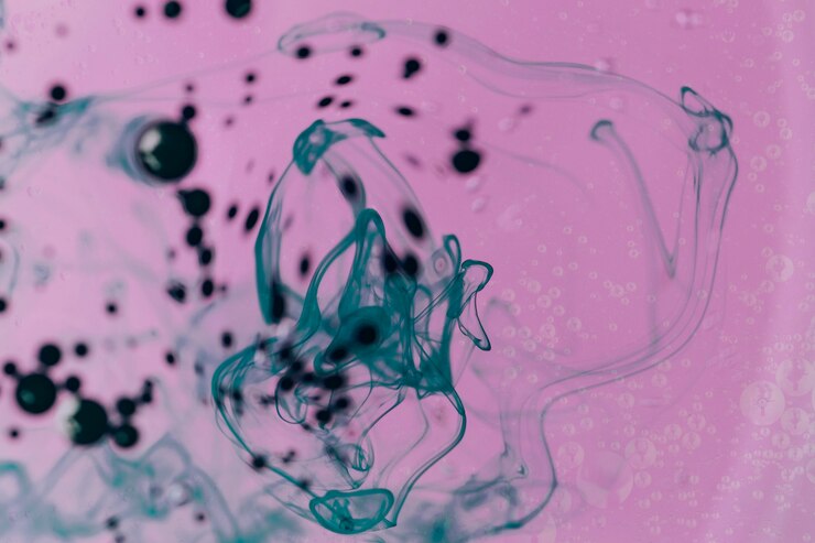 Foto gratuito diseño de humo con puntos en morado.