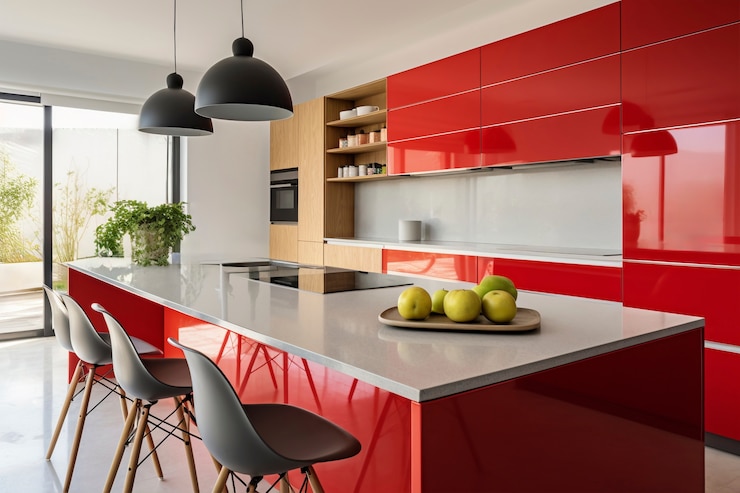 Foto gratuito diseño interior de cocina minimalista