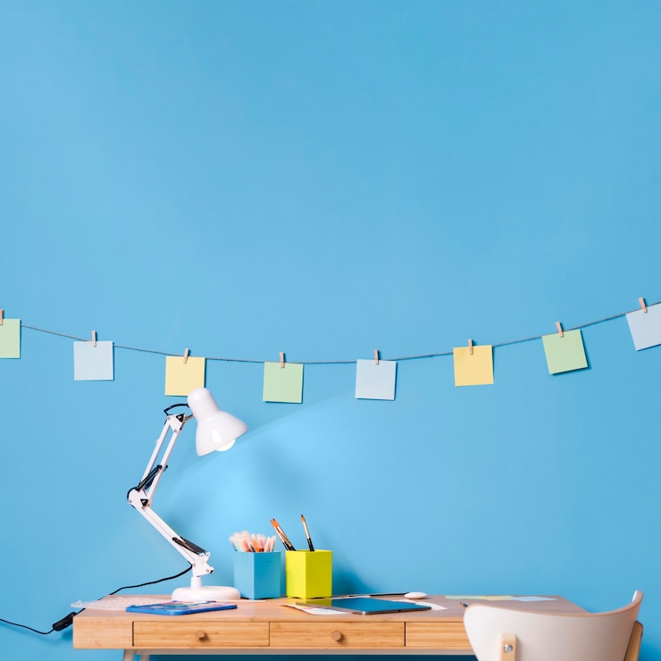 Foto gratuito diseño interior de escritorios para niños