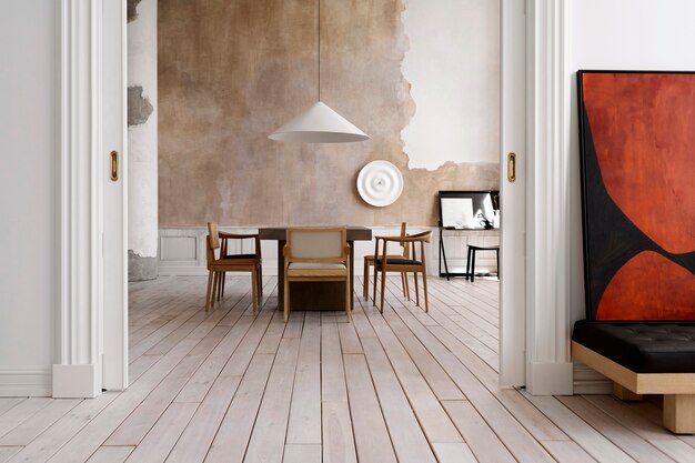 Diseño interior minimalista y espacioso.