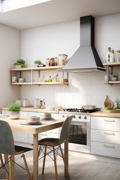 Foto gratuita diseño interior moderno de la cocina