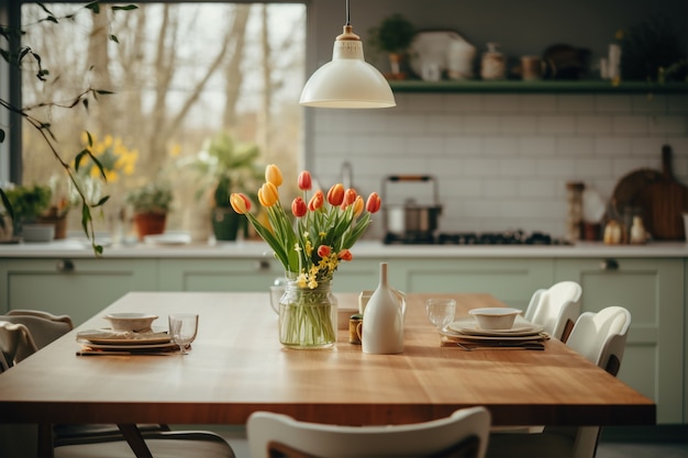 Diseño interior moderno de la cocina