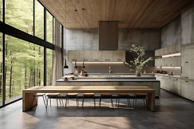 Foto gratuita diseño interior moderno de cocina