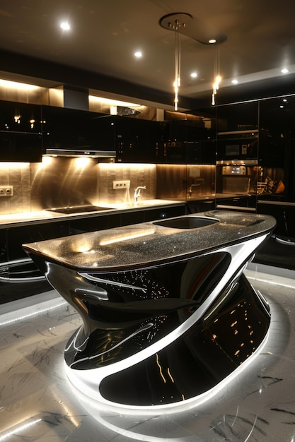 Diseño interior moderno de la cocina