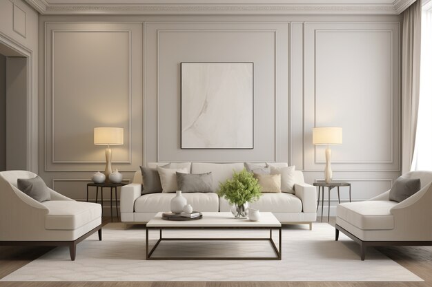 Diseño interior moderno de la sala de estar