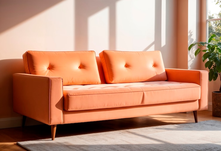 Foto gratuito diseño interior realista con muebles