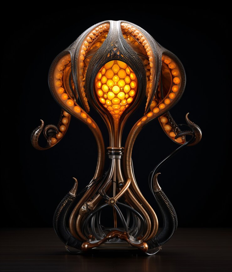 Foto gratuito diseño de lámparas de estilo oscuro