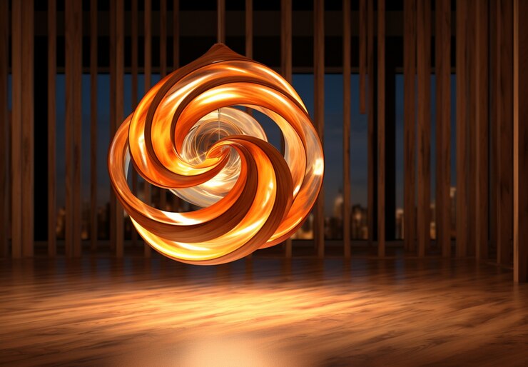 Foto gratuito diseño de lámparas de iluminación modernas en 3d